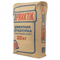 Штукатурка цементная для внутренних работ Praktik 30 кг