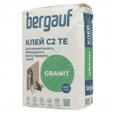 Клей для плитки Bergauf Granit для тяжелых плит С2ТЕ, 25 кг